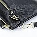 Aladin Small Leather Crossbody Bag/Wristlet Purse 2 In 1 Handbag for Women Teen Girls (Black)