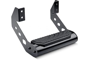 Steelcraft 200010 Universal Side Drop Step 4 in. Wide Round Tube Black Powdercoat Universal Side Drop Step