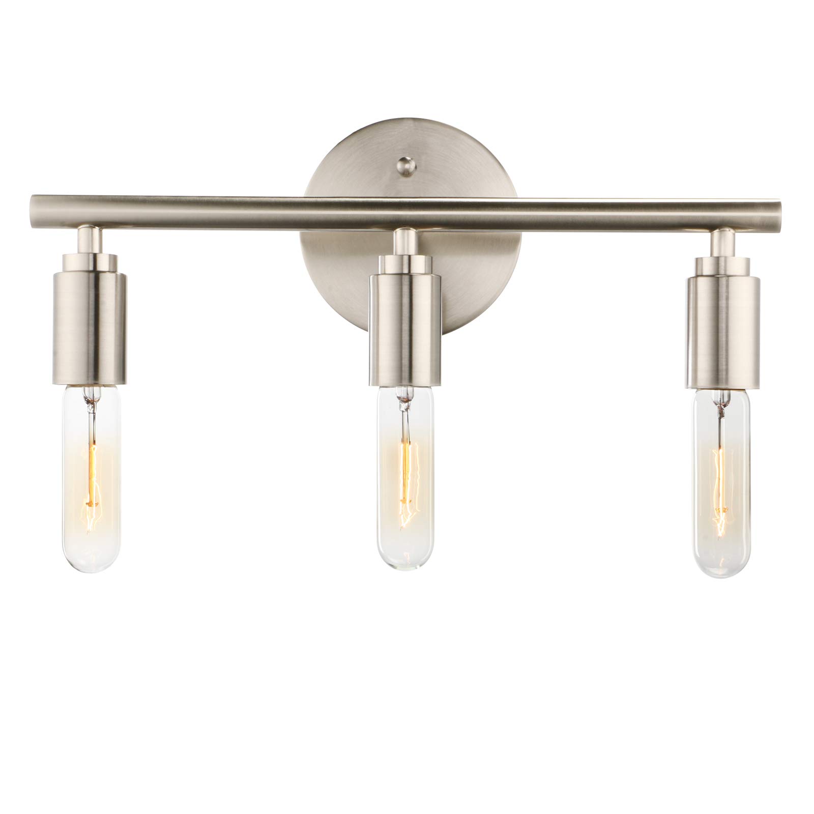 Phansthy 3 Light Sconce Modern Simple Style Wall Lights Vanity Mirror Light Suitable for Living Room Bedroom Kitchen Hall Bar E27 Bulb Base (Brushed)