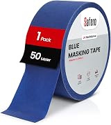 Safero Blue Masking Tape 48mm x 50m - UV Resistant, Heavy Duty, Sharp Edges view 1