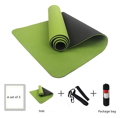Amazon.com : 6Mm No-Slip Yoga Mat TPE Sport Yoga Exercise ...
