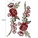 OPount 2 Pieces Embroidery Lace Flower Sew On Patch Badge Embroidered Floral Collar Bust Dress Bag Applique