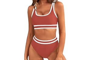 APIVOE Women's High Waisted Bikini Sets Plus Size Two Piece Tankini Swimsuit Bottom Sexy Halter Push up Bathing Suit Swimwear