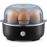 Elite Gourmet 7-Egg Electric Egg Cooker, BPA-Free, Auto Shut-Off | Soft, Medium &amp; Hard Boiled, Measuring Cup, EGC115B