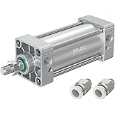 HNJPC SC Air Cylinder 2 inch (50mm) Bore 6 inch (150mm) Stroke, Double Acting Aluminum Pneumatic Cylinder for Industrial Auto