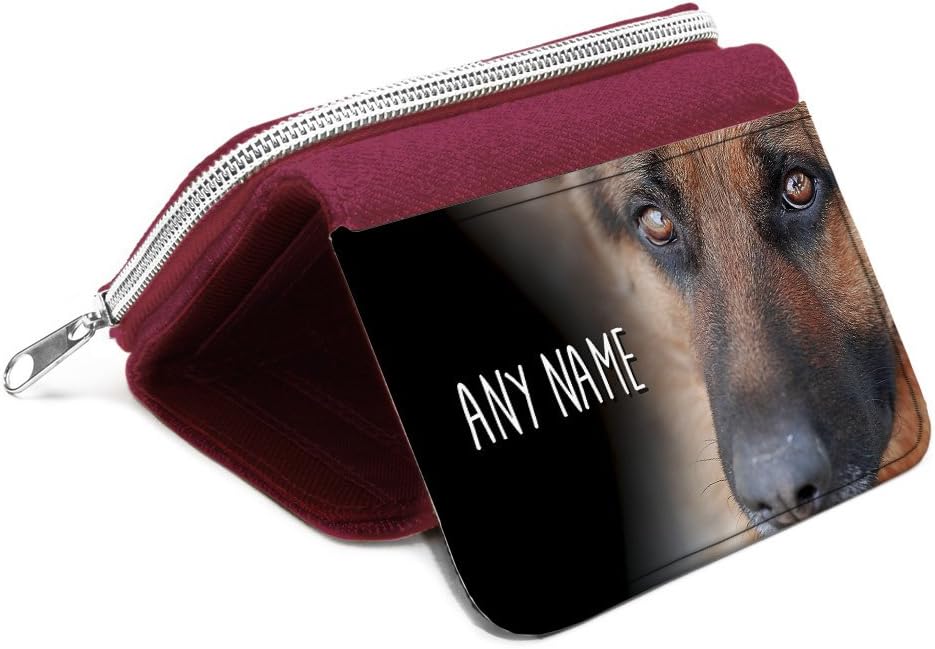 RED Personalised Alsatian German Shepherd Purse - Named Gift Girls