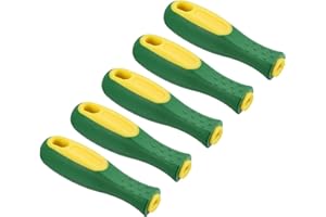 PATIKIL 4.3 Inch Rubber File Handle, 5 Pack File Cutting Tool File Handle Replacement Accessories with Metal Collar for 0.51"