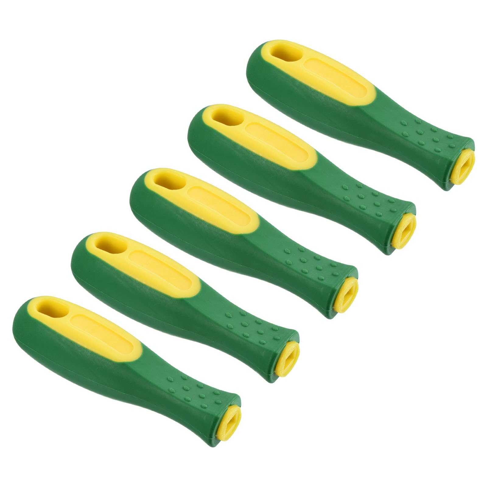 PATIKIL 4.3 Inch Rubber File Handle, 5 Pack File Cutting Tool File Handle Replacement Accessories with Metal Collar for 0.51"x0.18" File