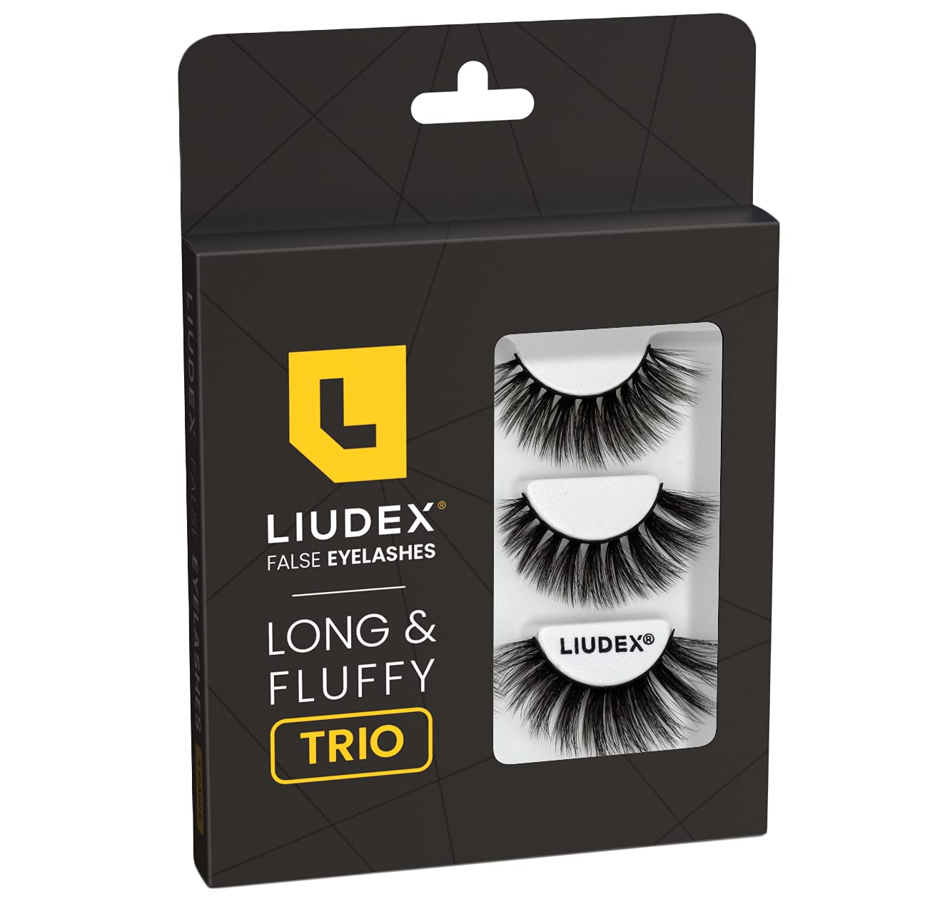 LIUDEX False Eyelashes - 3 Pairs - Different Style - 3D Mink False Eyelashes Natural Look Reusable Fake Lashes Volume Fluffy Soft Wispy Eyelash Trio