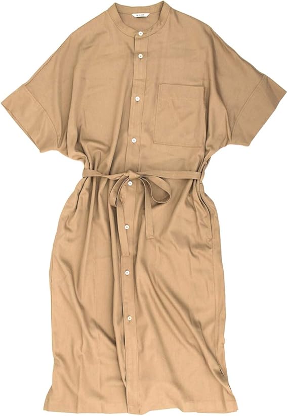 Amazon Co Jp Le Glazik ル グラジック レディース ツイルノーカラーワンピース Jl 3742rpt 36サイズ 15 Beige 服 ファッション小物