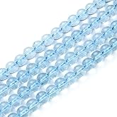 70pcs Adabele Natural Blue Topaz Healing Gemstone 10mm Round Loose Beads Gem Stone Spacer for DIY Craft Jewelry Making GE5-10