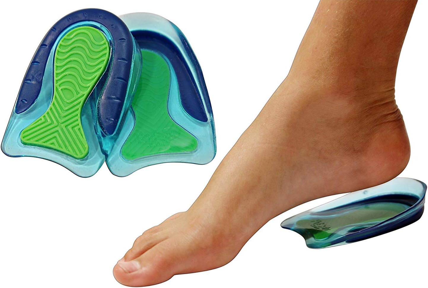 KidSole Sport Traction Shock Absorbing Lightweight Gel Heel Cups For Kid's With Sensitive Heels, Heel Spurs, Plantar Fasciitis, or Ankle Pain (Kid's Size 3-7) 2 Pairs, 4 Single Heelcups: Health & Personal Care