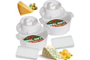 2 pcs Cheese Mold with a Follower Piston and Cheesecloth – Cheese Making Kit - Cheesemaking Supplies – Cheese Form Mold - Che