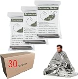 通用 Emergency Thermal Blanket 30 Pack Survival Reflective Foil First Aid Silver view 1