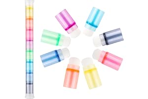 8 Pcs Blending Brushes for Card Making, Soft Bristles Finger Daubers, Mini Stackable Blender Brushes with Storage Tube, Ink B