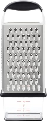 OXO Good Grips Box Grater Silver and Black with Container
