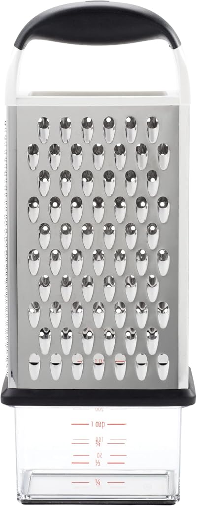 OXO Good Grips Box Grater Silver and Black with Container