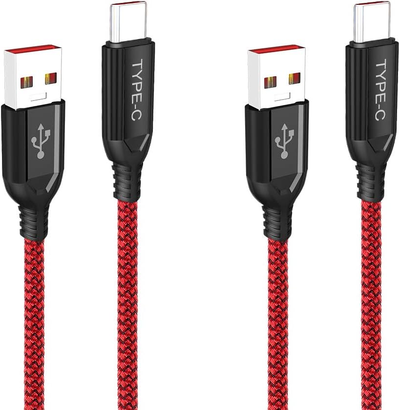 ACOCOBUY USB C to USB Cable Fast Charge 2M/6.6FT Nylon Braided Type-C Charger Cable Data Sync Cable 5V 4A Dash Cable for Oneplus 3/3T, Oneplus 5/5T, Oneplus 6/6T, Oneplus Bullet Wireless, OPPO Find X