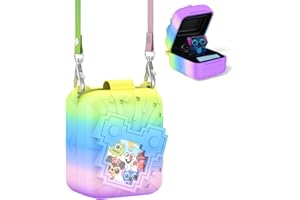 NIMUW Soft Silicone Case for Bitzee Disney Interactive Toy Digital Pet, Shockproof and Protective Carrying Case for Bitzee Disney Virtual Electronic Pets with Lanyard for Kids (Rainbow)