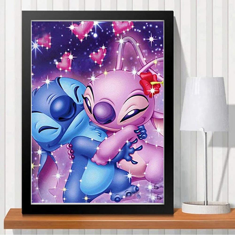 5D DIY Full Drill Diamond Painting Kit, Rhinestone Painting Kits for Adults and Children Embroidery Arts Craft Home Decor Cartoon Anime Series14 x 18 inch (Embrace, 35x45cm)