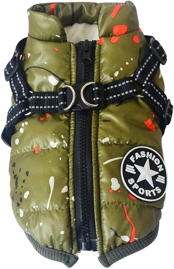 Hundewinterjacke Wasserdicht – Mit Fleece-Futter, Reflektierend, Für Große Hunde (4XL, Rot)
