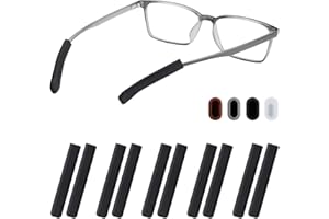Omnful Glasses Ear Cushion, Non Slip Soft Silicone Eyeglass Ear Cushions, Anti-Slip Comfort Eyeglasses Temple Tips Sleeve Retainer, Comfort Eye Glass Ear Grips, Glasses Accessories (5 Black Pairs)