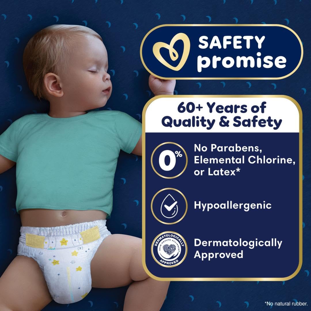 Pampers ZZZ Overnight Diapers, Size 7 (41+ lbs), 36 Count, Nighttime Protection Disposable Baby Diaper, Night Time Leak and Skin Protection