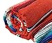 El Paso Designs Traditional Mexican Blanket | Artisanal Boho Blanket | Authentic Hand Woven Serape Perfect for Camping, Yoga, Beach, Picnic or Home Decor | (Terracotta)