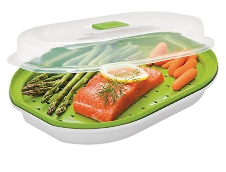 Prepworks pescado y Veggie microondas vapor: Amazon.es: Hogar