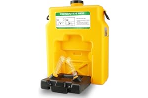 BEAUTY KATE Portable Eye Wash Station 14gal, Wall Mount Eyewash Station OSHA-Approved, Emergency Eye Wash Station with Dual Spray, First Aid Eye Wash Units, Ansi Certified Eye Washing Station