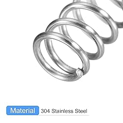 uxcell Compression Spring, 5Pcs 304 Stainless
