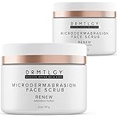 DRMTLGY Microdermabrasion Facial Scrub and Face Mask. Non-Abrasive Face Exfoliator Improves Acne Scars, Blackheads, Pore Size, and Skin Texture (2 oz (Pack of 2))