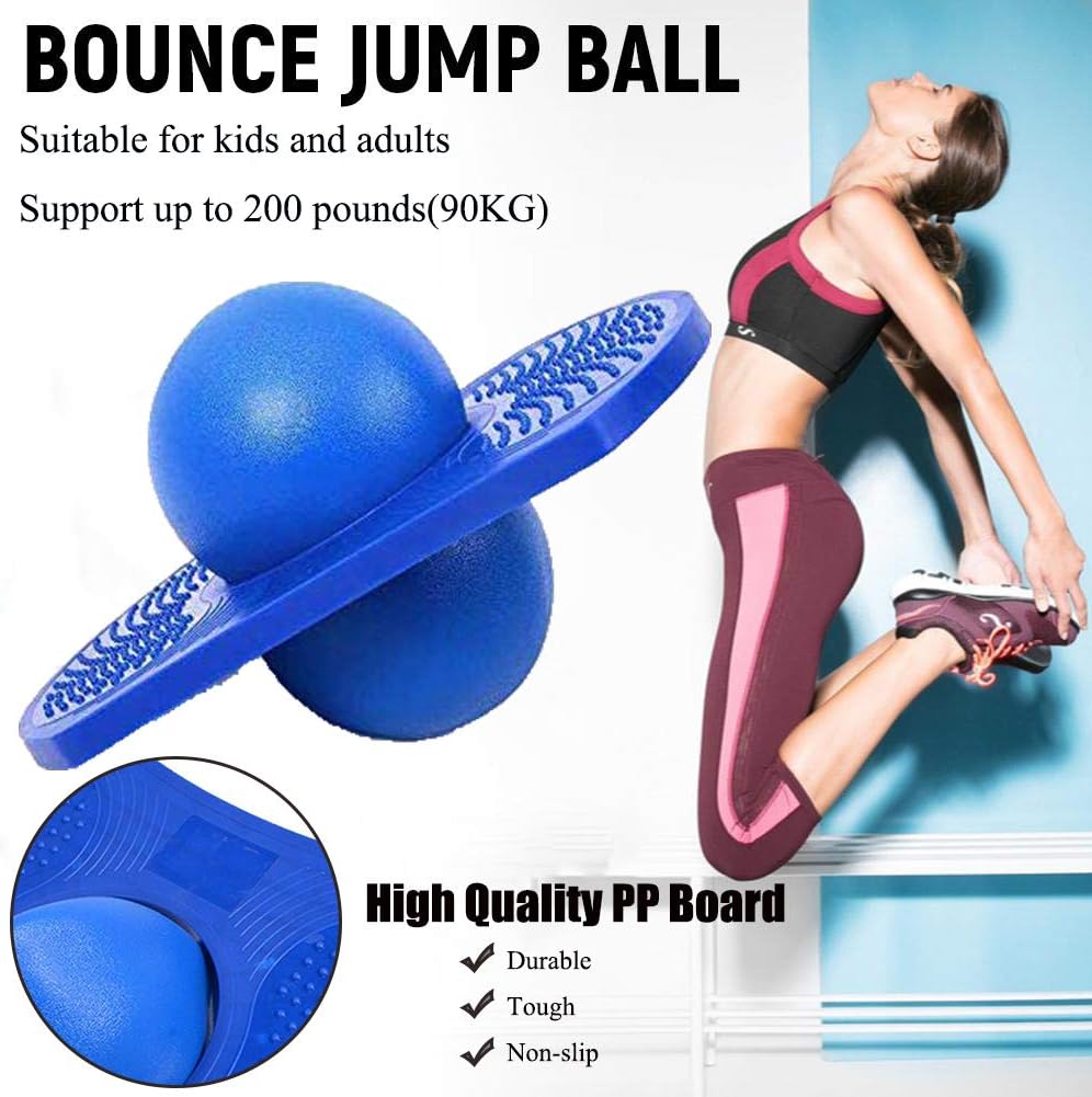 Pogo Ball Hopper,Jumping Bouncing Ball Space Hopper Balance Jump Ball Explosion-Proof Thicken Fitness Ball Exercise Bounce Space Ball Body Training Assistant for Losing Weight Coordination - Image 3