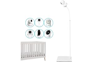 GUCHO Baby Monitor Mount Floor Stand Holder Compatible with Infant Optics DXR-8 Pro,Hello Baby HB65T/HB30,Nanit Pro,UKSUP,Vtech,Owlet Cam 1 Baby Monitor, Adjustable Universal Baby Monitor Mount