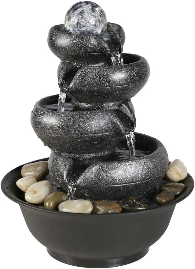 Indoor Fountains & Accessories - BBabe Flowing Pot Table Waterfall Fountain 11 2/5