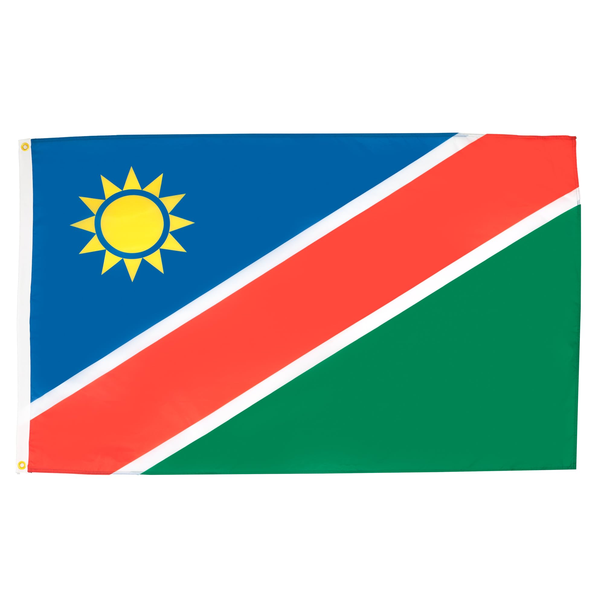 AZ FLAG - Namibia Flag - 3x5 Ft - Light Polyester Namibian Banner with Two Brass Eyelets - Fade Resistant - Vivid Colors - 3' x 5' Feet - 150x90 Cm — image 1