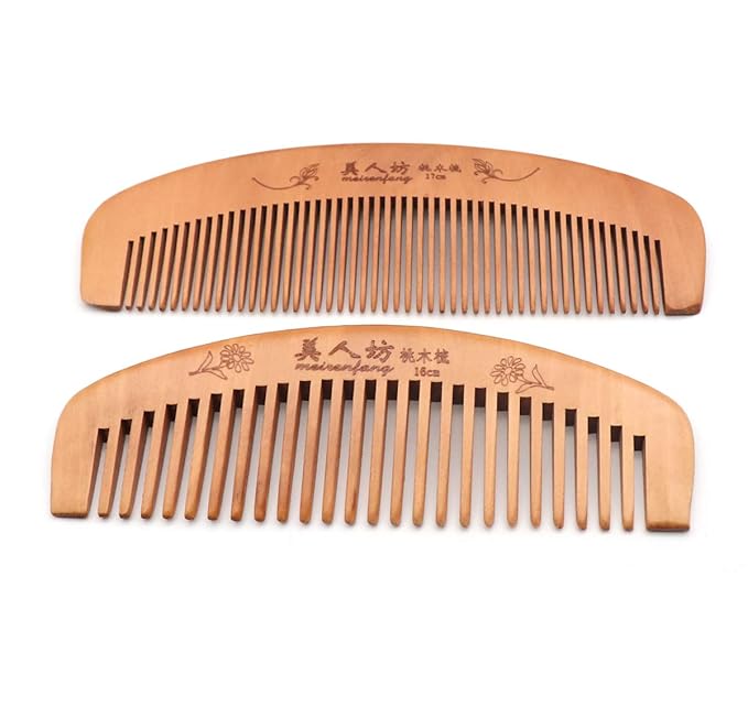 Handmade Wooden Hair Comb for Curly Wide Toothed Wooden