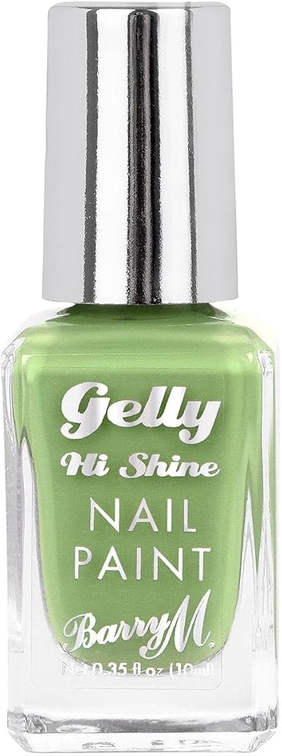 Barry M Gelly Hi Shine Nail Paint Pear Green Glossy Nail Polish