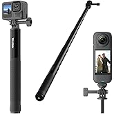 TELESIN 35" Extension Selfie Stick for GoPro, Portable Vlog Selfie Stick Handle Monopod Pole for GoPro Hero 13 12 11 10/Insta