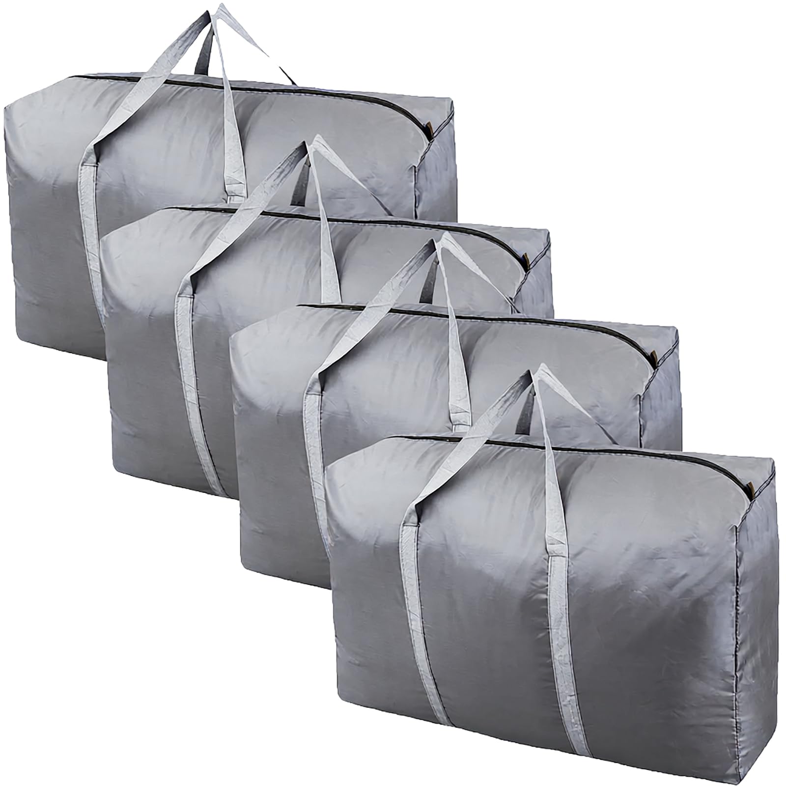 Photo 1 of 100L Extra Large Storage Bags, Big Moving Bags with Strong Zippers & Carrying Handles, Packing Bags for Moving, Storage, Travel and Camping, Storage Totes For Space Saving (Grey, 4 Pack)