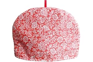KABAKE Handmade Tea Cozy, Cotton Vintage Decorative Tea Cosy, Country Style Floral Tea Cozies for Teapot Keep Warm Double Tnsulated Kettle Cover (#17, S)