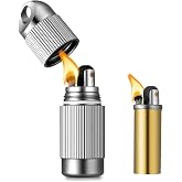 IUMIUN Titanium Waterproof Refillable Kerosene Lighter (Fuel not Included) | Lightweight Corrosion Resistant Titanium Body, Leak-Proof Long-Lasting Seal, Portable Keychain EDC Survival Gear
