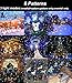 AIDERLY Christmas Halloween Music 8 Patterns Snow Projector LED Lights Indoor Outdoor Animated Rotating Snowfall Light with Remote for Landscape Xmas Decorations Stage Holiday Wedding Birthday Party