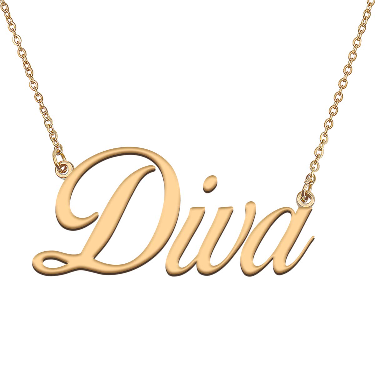 HUAN XUN Customized Custom Simple Any Name Necklace