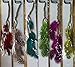 Fodattm 6PCS Lady Women Handmade Colourful Boho Hippie Hair Extensions with Feather Clip Comb Hairpin Headdress Headband DIY Accessories