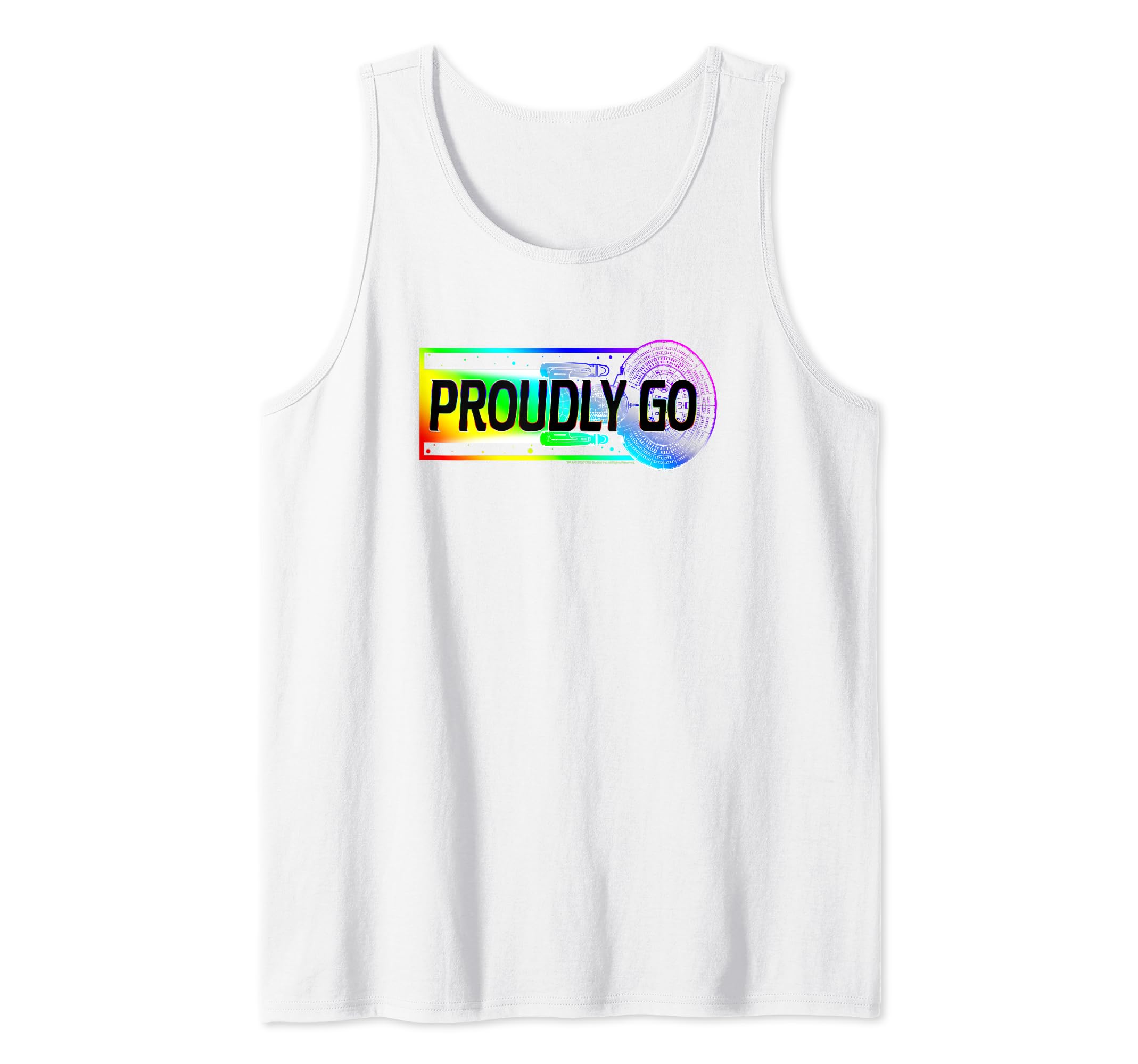 Star Trek: The Next Generation Proudly Go Rainbow Ship Tank Top