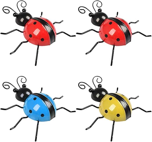 Amazon Com Ofnmy Metal Garden Wall Art Decorative Set Of 4 Cute