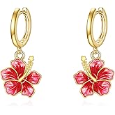 AXOMY Flower Earrings 925 Sterling Silver Hibiscus/Rose/Daisy/Lotus Flower Jewelry for Women Mom Birthday Gifts