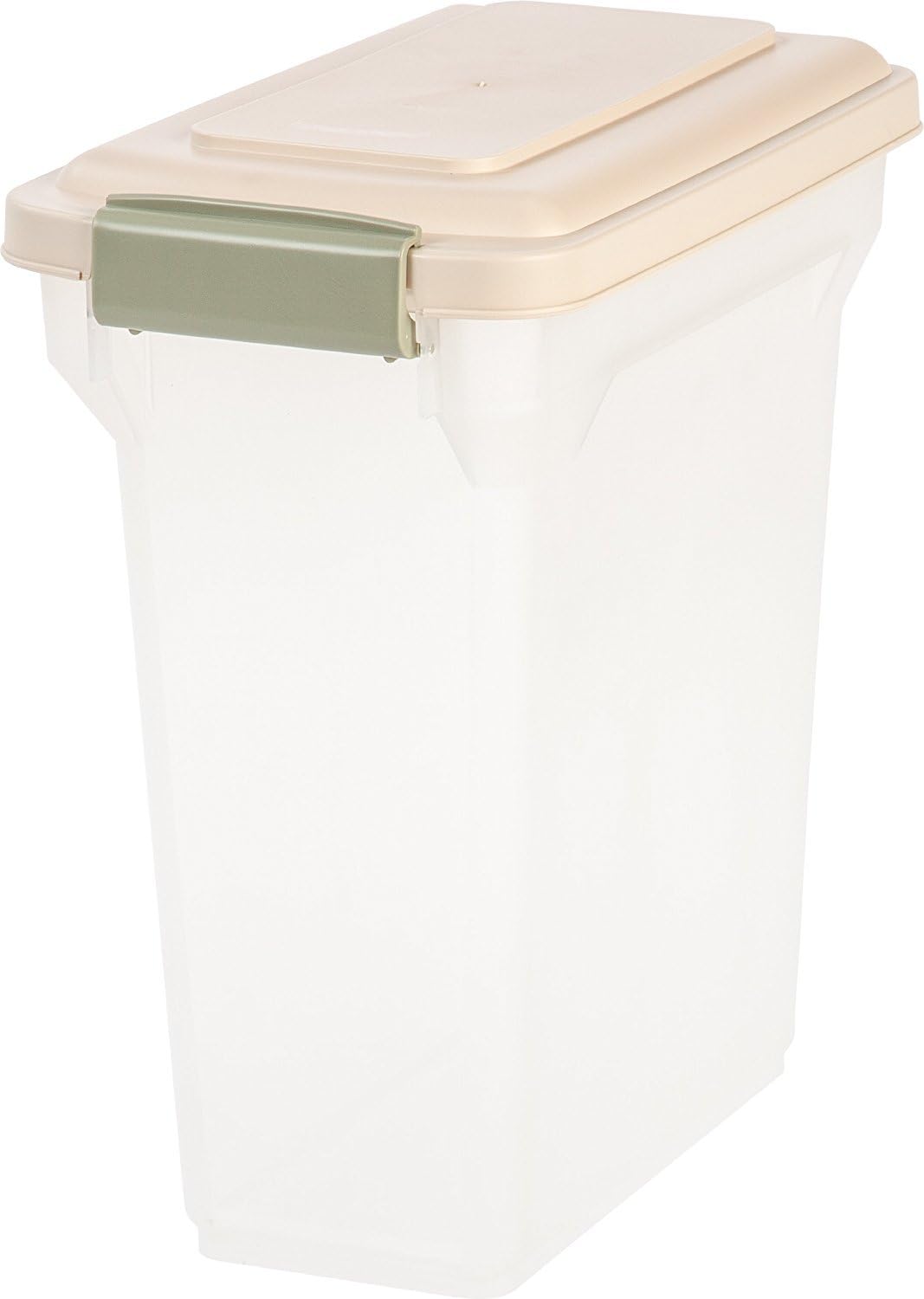 Pet Supplies : IRIS Premium Airtight Pet Food Storage Container, 12.5-Pounds, Almond : Pet Food Storage Products : 
