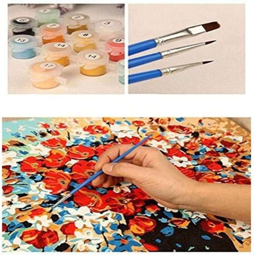 Malen nach Zahlen DIY Kits Gelbe Auto Umarmung Liebhaber